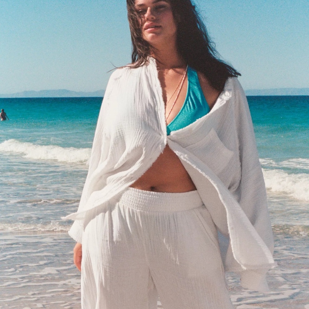 Aerie Pool-To-Party Cover Up Shirt